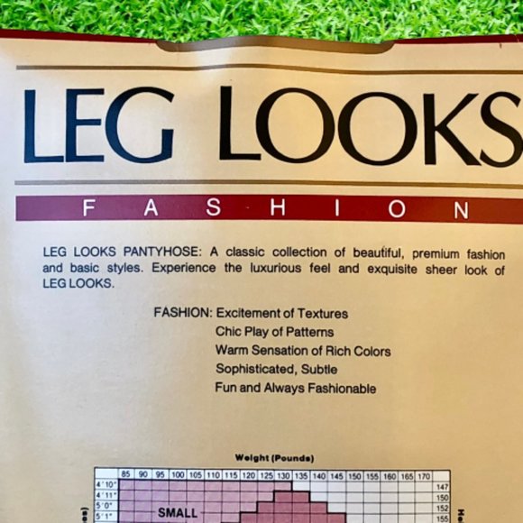 Leg Looks Fashion Vintage Control Top Pantyhose NAVY FLOWER DOT  2 PAIR - Picture 10 of 11